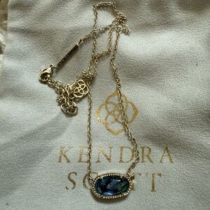Kendra Scott Gold Abalone Elisa Pendant Necklace
